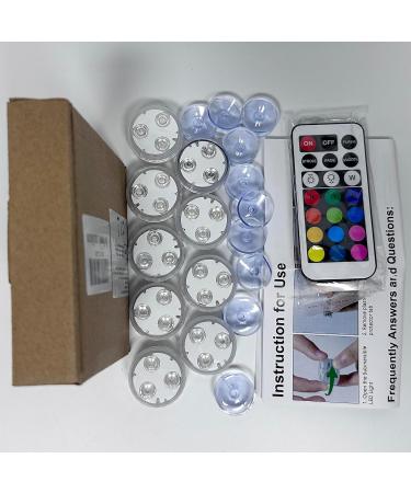 Daphomeu Mini Underwater LED Lights - Waterproof RGB Lights for Aquarium Pool Garden Wedding & Christmas Decor with Remote Control - Buy Online on GoSupps.com