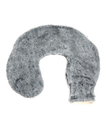 Bauer Professional 63719 Neck and Shoulder Hot Water Bottle/Ease Pain and Relax Muscles/Soft Faux Fur Cover/Soothe Headaches/Dark Grey Dark Grey Faux Fur Cover
