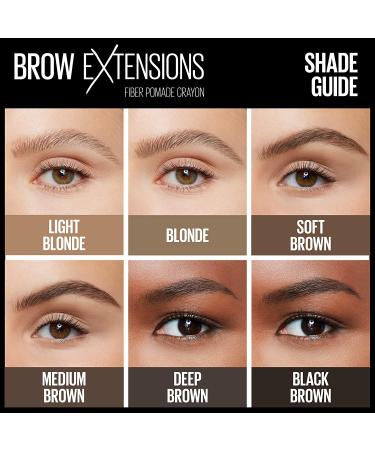 Maybelline New York Brow Extensions Fiber Pomade Crayon Eyebrow Makeup  Soft Brown  1 Count 255 SOFT BROWN - Buy Online on GoSupps.com