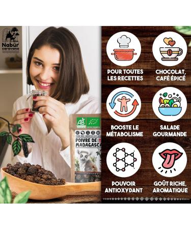  Nab r Nab r - Madagascar Pepper 200g Organic | Black Peppercorns | Fruity Animal Floral Notes - Buy Online on GoSupps.com