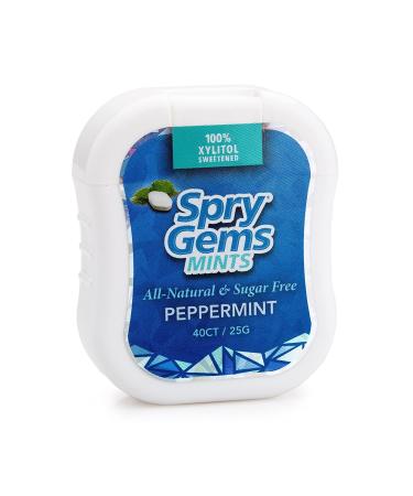 Xlear Spry Peppermint Gems Mints - 40 Count (25g) | Fresh Breath & Natural Sweeteners - Buy Online on GoSupps.com