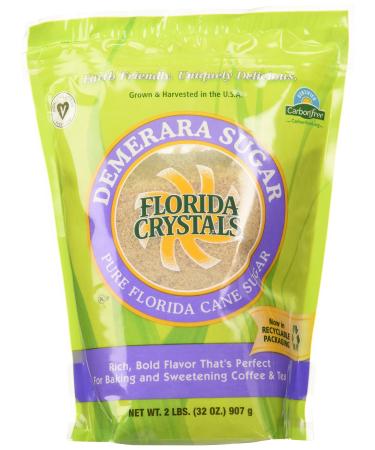 Florida Crystals Demerara Cane Sugar, 2 Pound (Pack of 6)