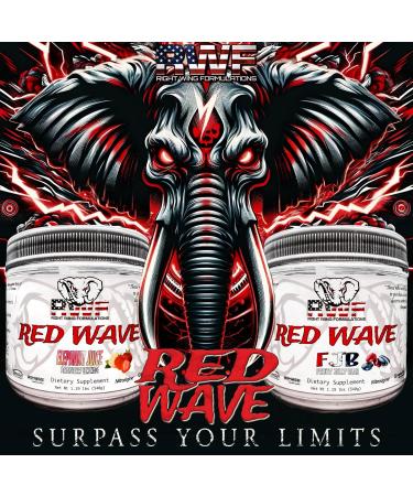 Red Wave Pre Workout Powder - Fully Dosed Creatine Supplement for Men & Women Citrulline & Beta-Alanine 300mg Caffeine Long Lasting Energy 540g Fruity Jelly Bean - Buy Online on GoSupps.com