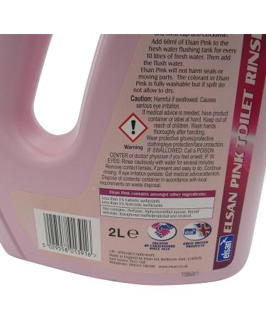 Elsan Pink 2L Toilet Fluid Rinse X2 (Cleaner Caravan Motorhome Camping) - Buy Online on GoSupps.com