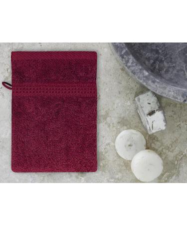 Buy Class Home Collection Washing Gloves - 100% Cotton 4-Pack 500 g/m | Bordeaux 16x21 cm | Fantry Washcloth Set - International Shipping Available - Buy Online on GoSupps.com