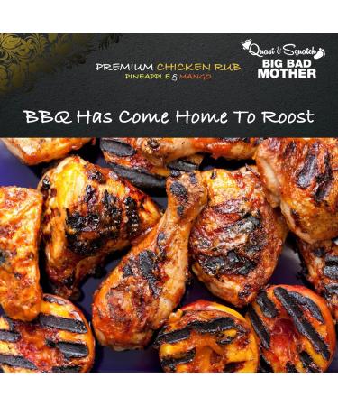 Quasi & Squatch BBQ Rub for Chicken - Big Bad Mother Clu%#er (Smokey Pineapple & Mango BBQ) 220g Jar for Perfect Char-Grilled Poultry - Buy Online on GoSupps.com