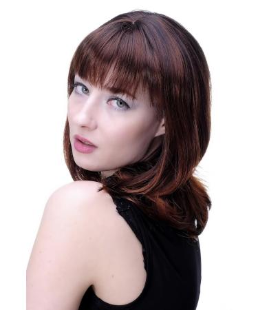 WIG ME UP 3018-2T130 Shoulder Length Brunette Wig with Reddish Highlights | International Shipping Available - Buy Online on GoSupps.com