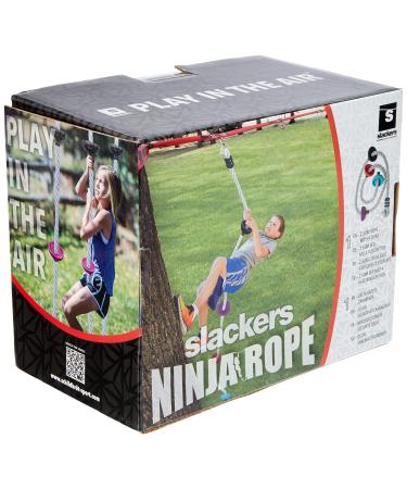 Slackers 8 ft Multi-Color Climbing Rope - Best Outdoor Ninja Warrior Training Equipment for Kids - A Great Addition to Your Backyard Ninjaline Obstacle Course