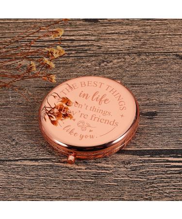 Gifts for Best Friend Compact Makeup Mirror Unique Friendship Gifts for Women Friends Birthday for Female Friends Sentimental Gifts for Friend Girls Sisters Graduation Pocket Mirror Gifts - Buy Online on GoSupps.com