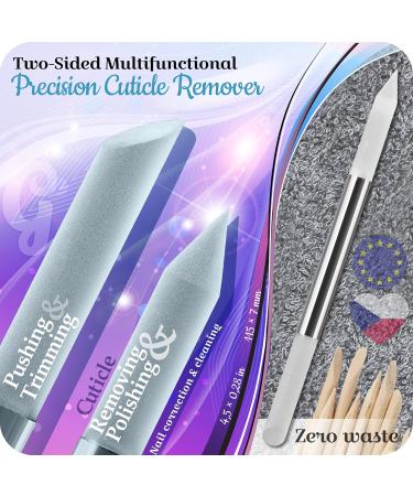 Premium Czech Glass Nail Shaver & File - Professional Cuticle Pusher for Precision Manicure | Gladzy Glass Quality - Buy Online on GoSupps.com