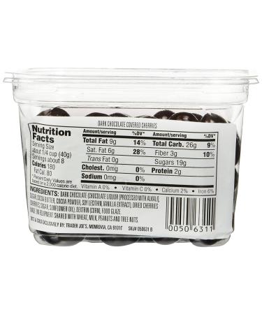 Trader Joe's Dark Chocolate Covered Cherries 12 oz - No Artificial Colors/Flavors - Preservative-Free - Pack of 1 - Buy Online on GoSupps.com