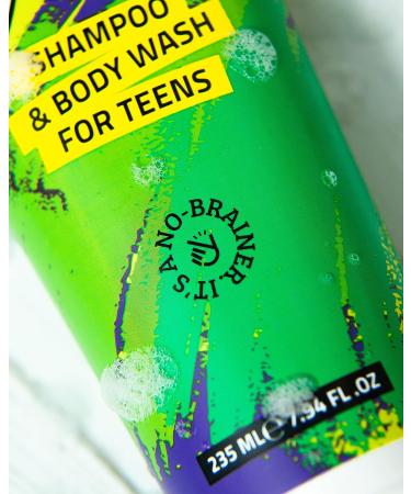 Organic 808 Dude Shampoo & Body Wash for Teens, Boys, Men - Clear Body Odor & Skin Breakouts - Essential Oils for Focus & Anti-Anxiety - 8 fl oz - Buy Online on GoSupps.com