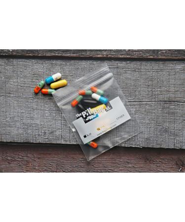 XL Medicine Pill Organizer with AM/PM Labels | Resealable Disposable Pouches for Vitamins Gummies & More | Travel-Friendly Plastic Pill Bags | 50 Count - Buy Online on GoSupps.com