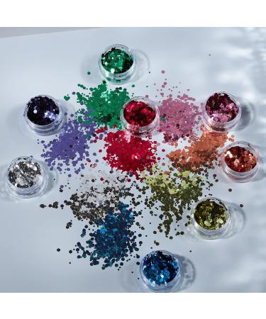 Moon Glitter Blue Chunky Glitter - Cosmetic Festival Makeup for Face, Body, Nails, Hair, Lips - 3g - Buy Online on GoSupps.com