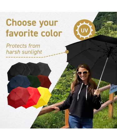 EEZ-Y Golf Umbrella 58 Inch - Strong Windproof Double Canopy - Compact & Travel-Friendly - Black - Buy Online on GoSupps.com