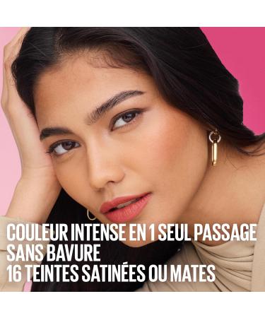 Maybelline New York - Rouge L vres S rum - Couleur Intense et Confortable - Soin Hydratant et Repulpant - Jusqu' 8h d'Hydratation - Maybelline Serum Lipstick - Teinte : 007 Avenue A - Buy Online on GoSupps.com