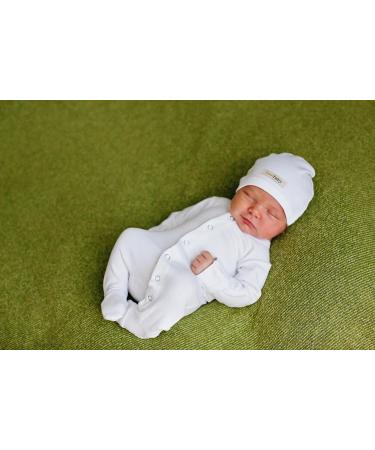 LOvedbaby Girls' Organic Snap Footie - Size 6-9 Months | White - Buy Online on GoSupps.com