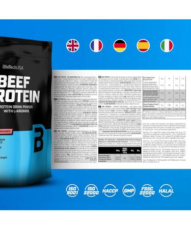 Buy BioTechUSA Beef Protein 87% Hydrolyzed Peptides - Gluten-Free Low-Fat Sugar-Free Paleo-Friendly - Strawberry 500g (1 Pack) - Buy Online on GoSupps.com