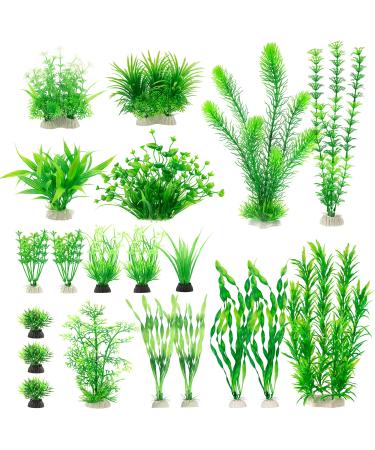 MyLifeUNIT Aquarium Plants, 20 Pack Artificial Fish Tank Plants for Aquarium Decorations (Green) - Buy Online on GoSupps.com