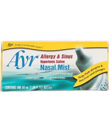 AYR Allergy & Sinus Hypertonic Saline Nasal Mist - 1.69 Fl Oz - White - Buy Online on GoSupps.com