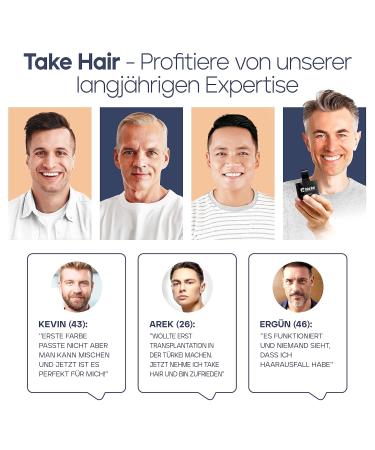 Take Hair Approach Powder Men - 100% Waterproof Hair Thickener with Mirror & Sponge | 4g Gray Hair Coverage (Black) - Buy Online on GoSupps.com