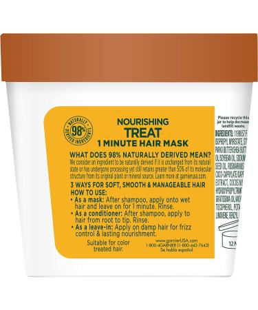 Garnier Fructis Nourishing Treat 1 Minute Hair Mask with Coconut Extract - 3.4 fl oz - Buy Online on GoSupps.com
