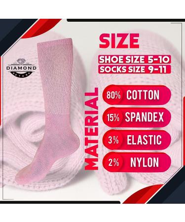 Diamond Star Diabetic Socks | Non-Binding Circulatory Cushion | Cotton Crew & Ankle | Women's 9-11 | Assorted Colors - Buy Online on GoSupps.com