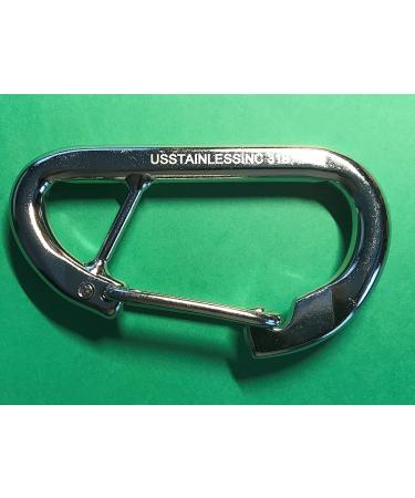 Stainless Steel 316 Spring Hook Carabiner 1/2 (12mm) - Marine Grade Safety Clip - Buy Online on GoSupps.com