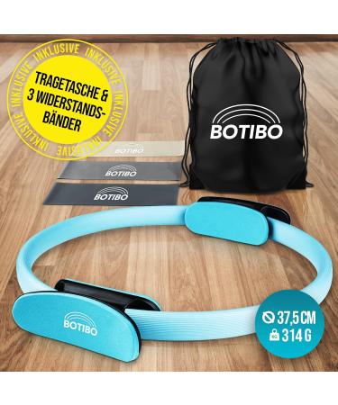 Buy Botibo Profi Pilates Ring 37.5cm | Resistance Ring for Pilates | Leg Press Pelvic Floor Trainer with Hip Protection & Bag - Black/Blue - Buy Online on GoSupps.com