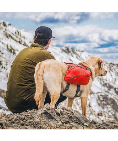 Kurgo Big Baxter Dog Backpack | Dog Saddle Bag for Hiking | Fits Dogs 22-50kg | Red - Buy Online on GoSupps.com