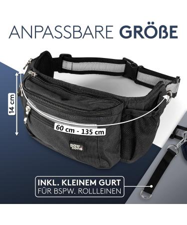 Pawzone Futter Bag for Dogs | Treats & Accessories with Reflector Strap - Black - Buy Online on GoSupps.com