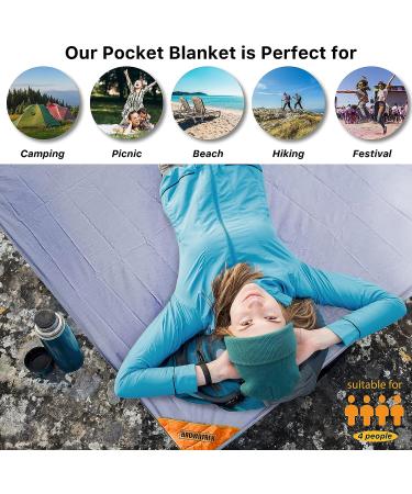 BROWNTREK Pocket Blanket - Compact Picnic Blanket (60x56) - Sand Proof & Water Resistant - Ideal for Hiking, Camping, Picnics & Beach Trips - Buy Online on GoSupps.com
