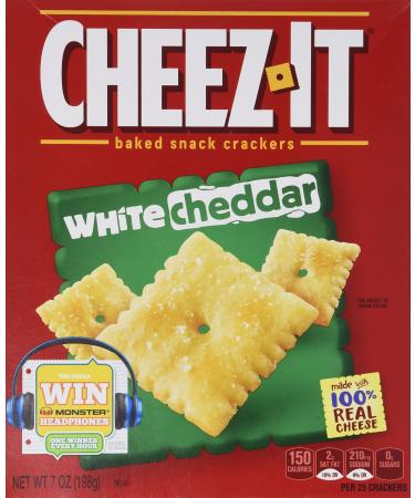 Cheez-It White Cheddar Baked Snack Crackers - 7oz - 2 boxes Cheddar 7 Ounce (Pack of 2)