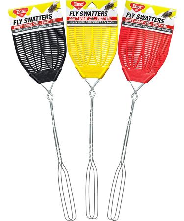 Enoz Plastic Mesh Head Flyswatter with Metal Handle  Assorted Colors  2 Count (Pack of 3) 6 - Buy Online on GoSupps.com