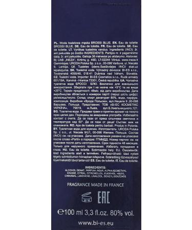 BROSSI BY BI-ES COLOGNE FOR MEN 3.3 OZ / 100 ML EAU DE TOILETTE SPRAY - Buy Online on GoSupps.com