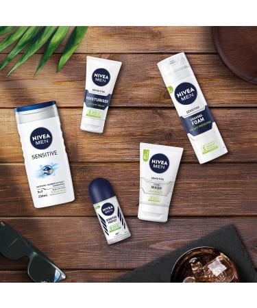 NIVEA MEN The Full Works Gift Set (5 Pieces) Men's Gift Set Includes Shower Gel Face Wash Moisturiser Anti-Perspirant Roll-On and Shaving Foam - Buy Online on GoSupps.com