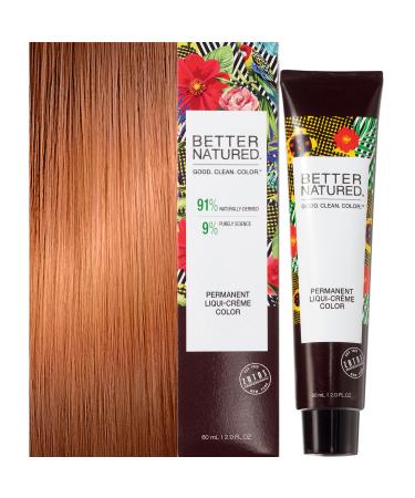 Permanent 8NRG Natural Rose Gold Blonde Hair Color Dye - Naturally-derived Vegan & 100% Gray Coverage that Lasts up to 8 Weeks