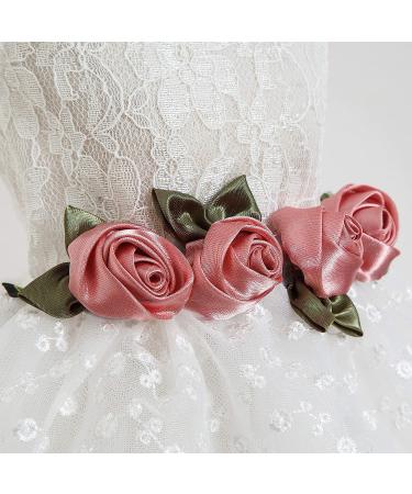 Fitwarm Luxury Rose Lace Pet Dog Wedding Dress - Mother's Day Bride Apparel - White (Medium) - Buy Online on GoSupps.com