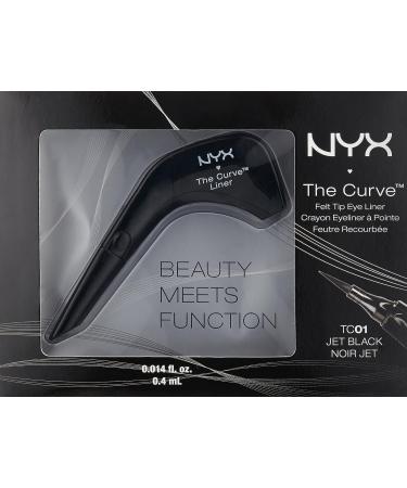 Nyx Professional Makeup Curve Liner - Jet Black | Precise Liquid Eyeliner - Buy Online on GoSupps.com