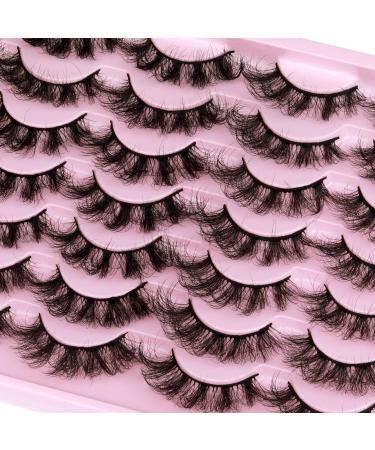 Mavphnee 20mm Fluffy 8D Curl False Eyelashes - 14 Pairs Pack - Wispy & Dramatic Styles - Buy Online on GoSupps.com