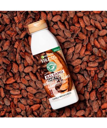  Garnier 4 x Garnier Fructis Hair Food Regenerating Balm for Curly Hair with Cocoa Butter for Dry Hair - 4 bottles of 350 ml each - Buy Online on GoSupps.com