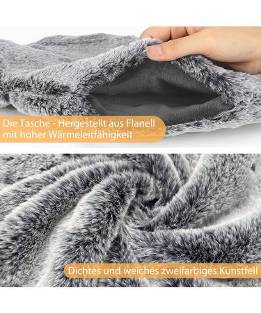 Luxury 1.8L Heat Bottle with Plush Cover - Soft Rubber Hot Water Bag for Women & Seniors | Cold Protection & Hand Warmer - Umhell - Buy Online on GoSupps.com