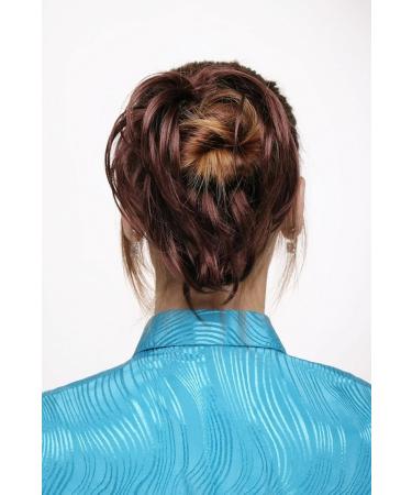WIG ME UP Hairpiece - Synthetic Hair Scrunchie Ponytail in Brown Reddish Brown Irene-35+6 | International Shipping - Buy Online on GoSupps.com