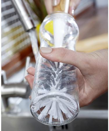 Full Circle Clean Reach Bottle Brush with Replaceable Bristle Brush Head  Bamboo Handle  White Gray - Buy Online on GoSupps.com