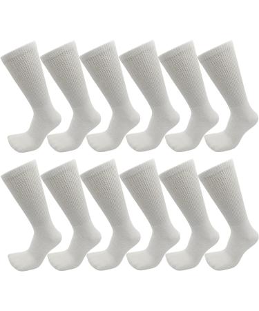 Physicians Approved Diabetic Cotton Socks 10-13 | USBingoshop | 12 Pairs Crew-White - Buy Online on GoSupps.com
