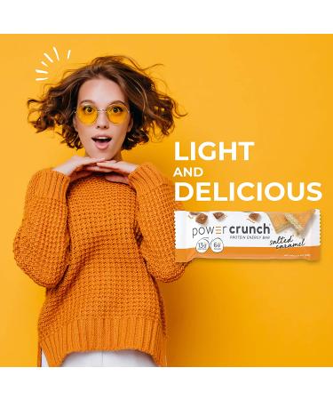 BNRG Power Crunch Protein Energy Bar - Original Salted Caramel, 12 Pack (1.4 oz Each) - Healthy Snack - Buy Online on GoSupps.com