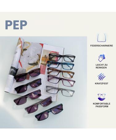 Shop UVSR5092 5-Pack Reading Glasses for Men & Women - Black Brown Blue Purple - +2.50 Diopter UV Protection - Buy Online on GoSupps.com