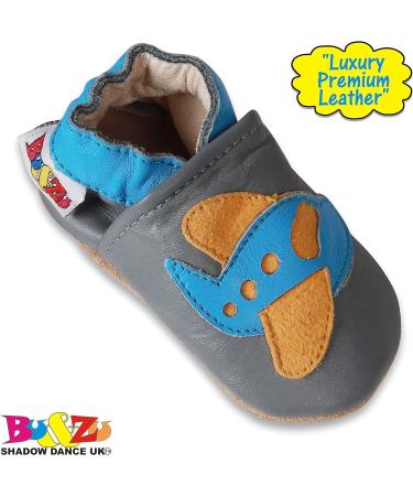 SHADOW DANCE UK Baby Boy & Girl Soft Sole Leather Winter Booties 22 Aeroplane 18-24 Months - Buy Online on GoSupps.com