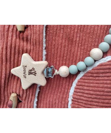 BOOWUP Baby Dummy Clips Silicone Holder - Turquoise&Lilac Soother Chain for Boys and Girls | BabyNewborn Pacifier Soother Clips - Buy Online on GoSupps.com