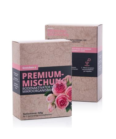 Gretchen - Premium organic microorganisms 125 g (powder) - floor activator plant fertilizer organic - long -term fertilizer for garden green plants trees perennials & shrubs - lemon tree & rose fertilizer Premium mix - 125 g
